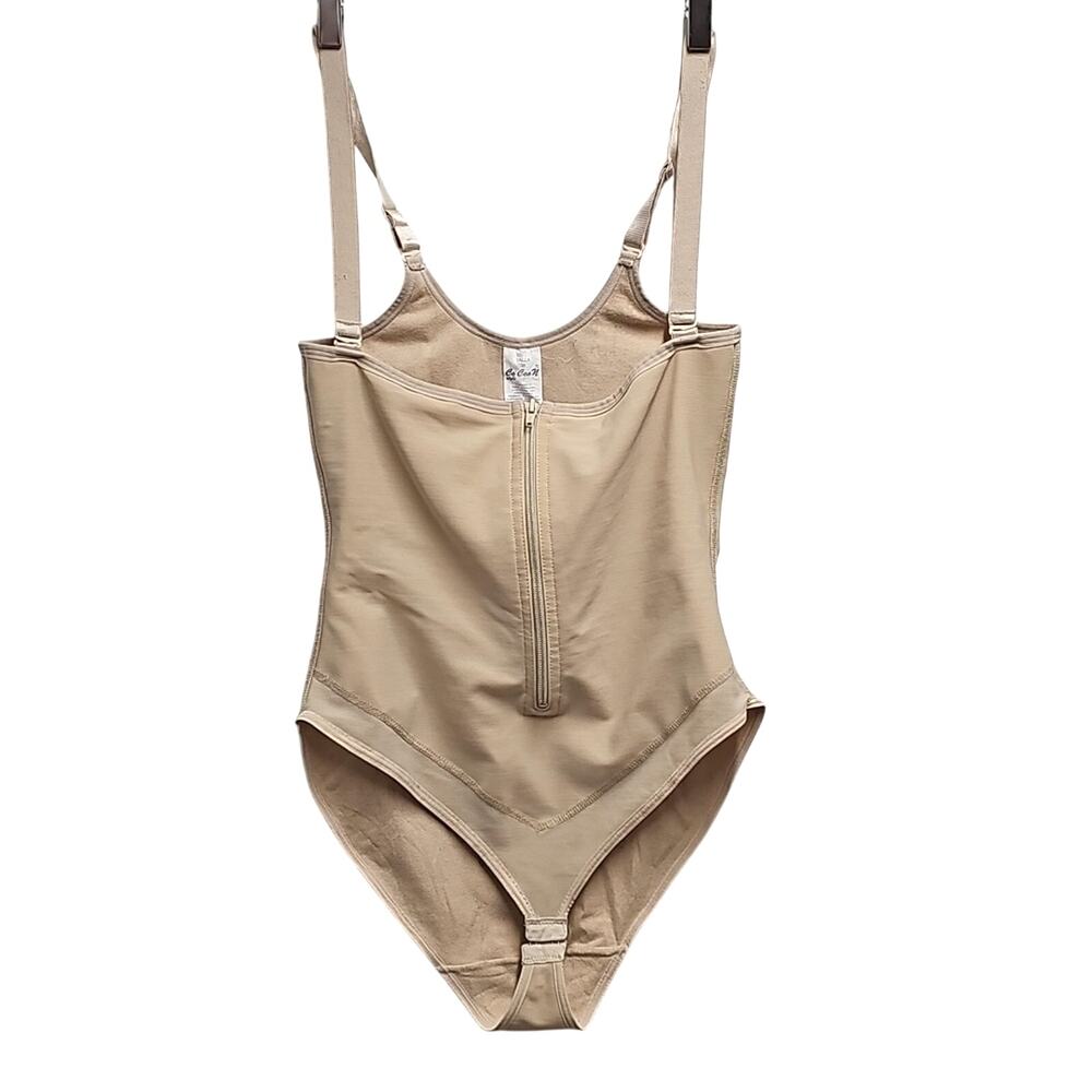 CoCoon Style Womens Zip Front Adjustable Strap Shapewear Bodysuit Size 38 Talla